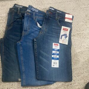 Lot of 3 Jeans for boys, wrangler, Arizona. Size 14 reg